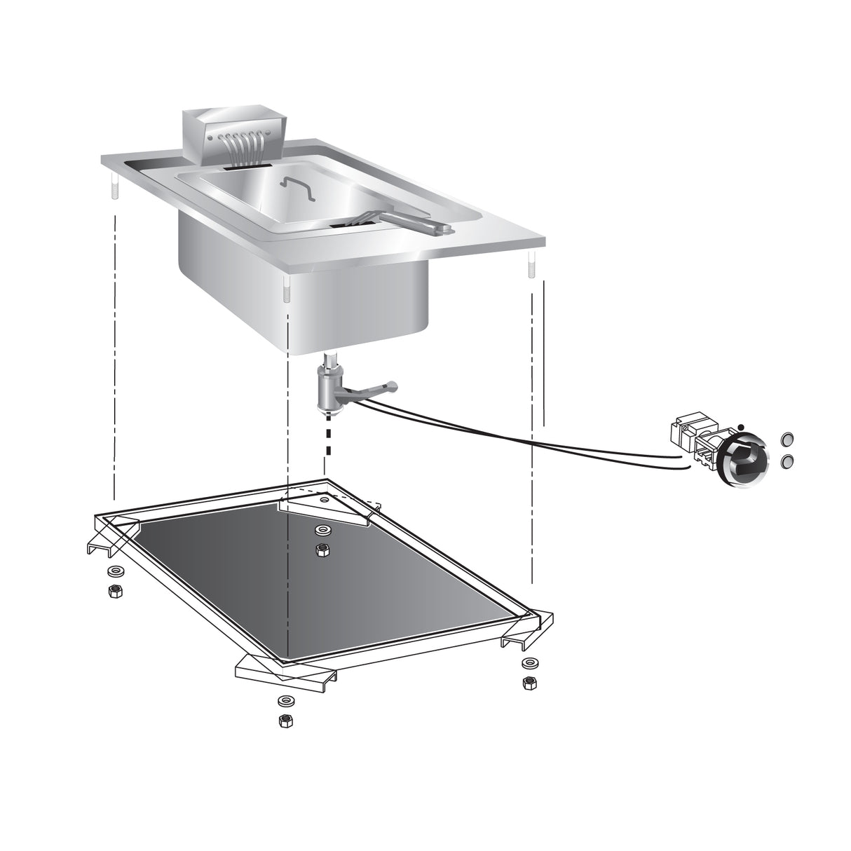 FRITEUSE FQE41DB DROP-IN 1x10 LITER 9KW